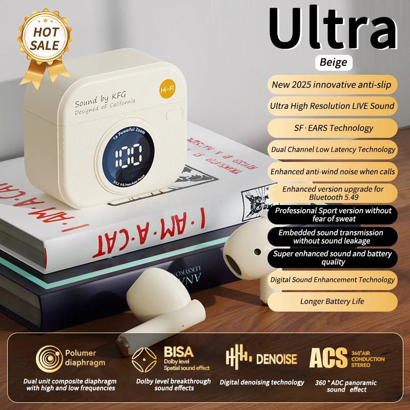 Ecouteurs sans fil TWS 2025 avec Bluetooth 5,4 GHz, 36 heures d'autonomie, oreillettes de sport . - NGSHOP-ONE