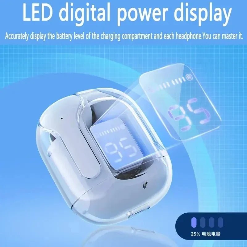 Écouteurs sans fil TWS T6 TWS Bluetooth 5.0 ENC pour le sport et le gaming, avec affichage LED. - NGSHOP-ONE