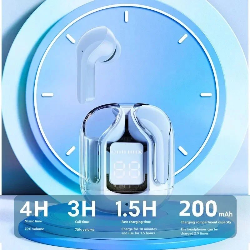 Écouteurs sans fil TWS T6 TWS Bluetooth 5.0 ENC pour le sport et le gaming, avec affichage LED. - NGSHOP-ONE