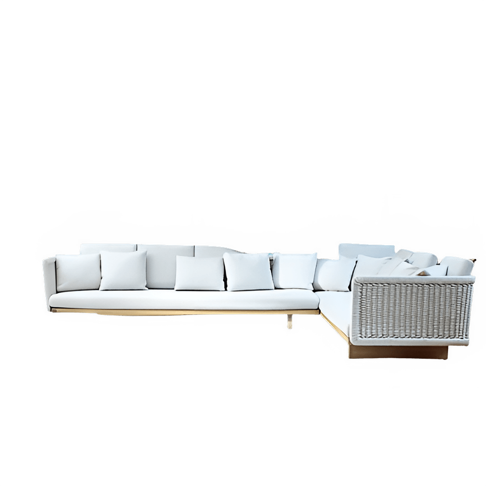 Ensemble de mobilier de jardin d'angle en bois nordique - NGSHOP-ONE