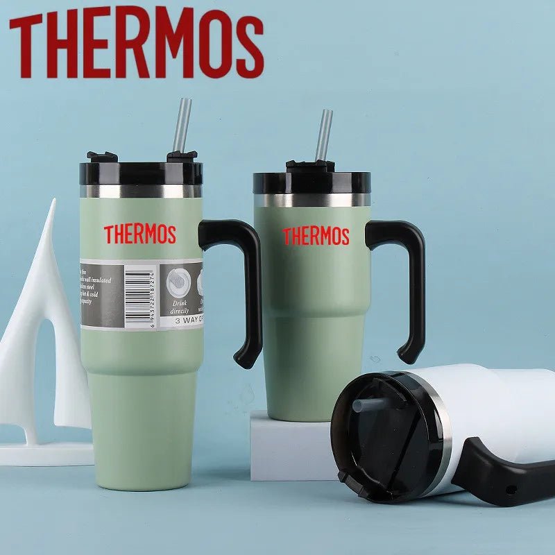 Gobelet isotherme THERMOS Adventure H2.0 de 887 ml avec poignée, en acier inoxydable - NGSHOP-ONE