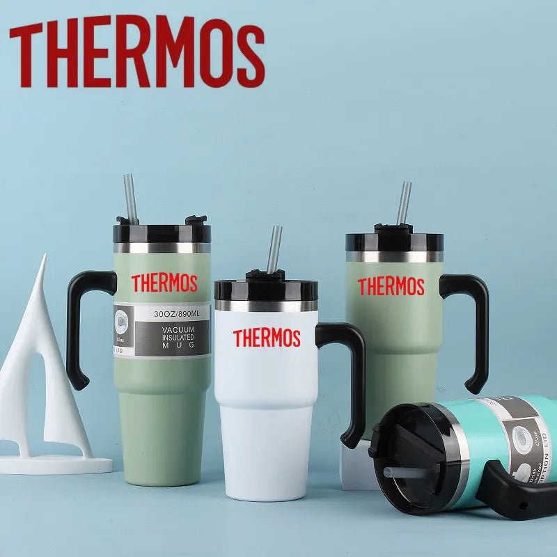 Gobelet isotherme THERMOS Adventure H2.0 de 887 ml avec poignée, en acier inoxydable - NGSHOP-ONE