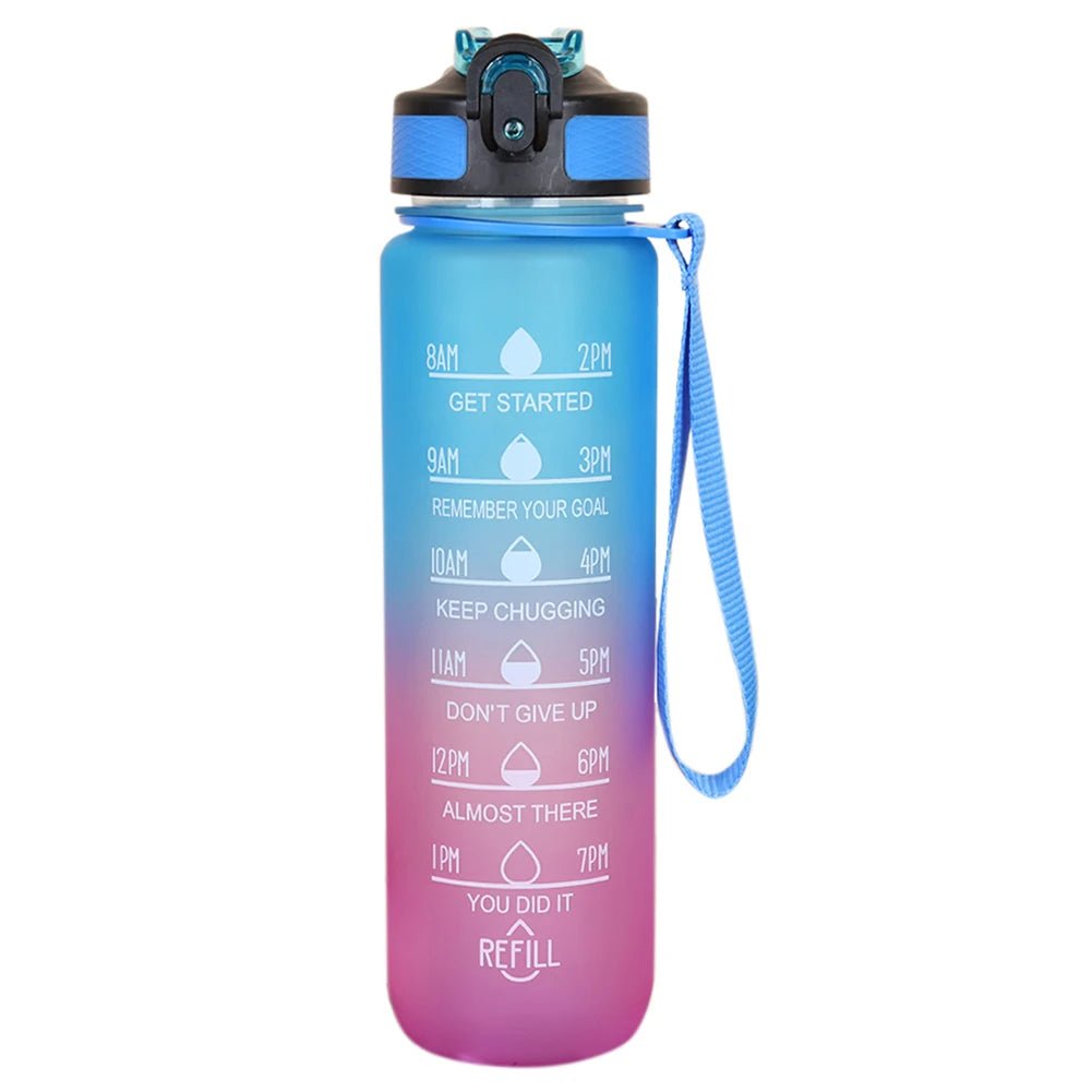 Gourde de sport de 1 L à dégradé de couleurs , idéale pour les sports de plein air et les voyages. - NGSHOP-ONE