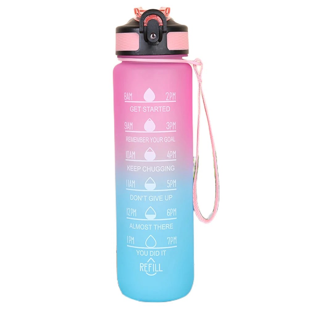 Gourde de sport de 1 L à dégradé de couleurs , idéale pour les sports de plein air et les voyages. - NGSHOP-ONE