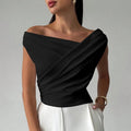 Haut Élégant à Col Bardot sans Manches pour Bureau - NGSHOP-ONE