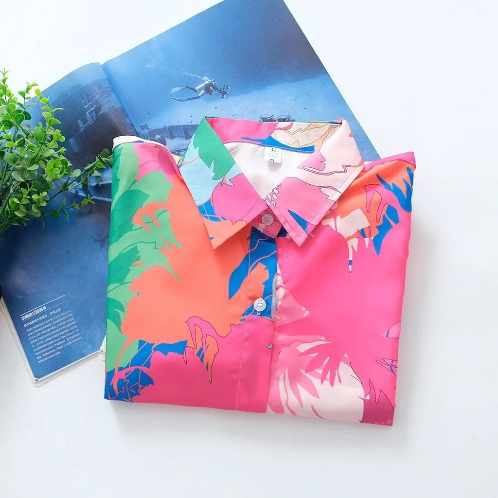 Chemisiers imprimés floraux pour femmes vintage à manches longues - NGSHOP-ONE