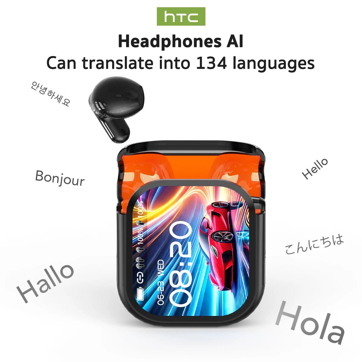 【HTC NE20】Écouteurs Bluetooth V6.0 avec traducteur IA, écran tactile LCD, longue durée de vie. - NGSHOP-ONE