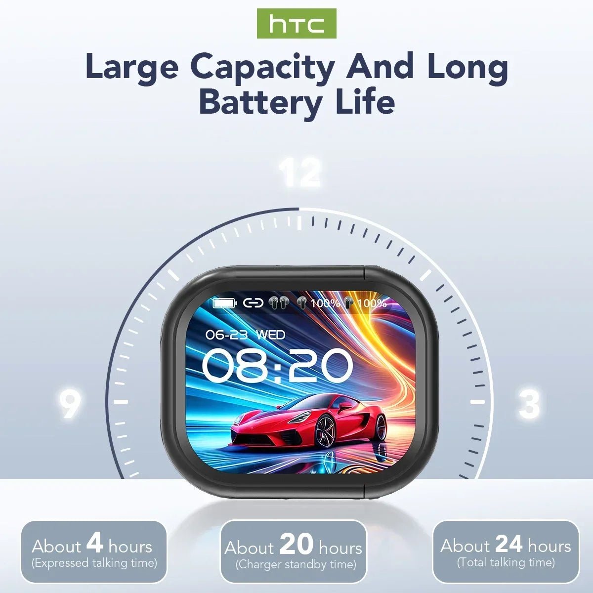 【HTC NE20】Écouteurs Bluetooth V6.0 avec traducteur IA, écran tactile LCD, longue durée de vie. - NGSHOP-ONE