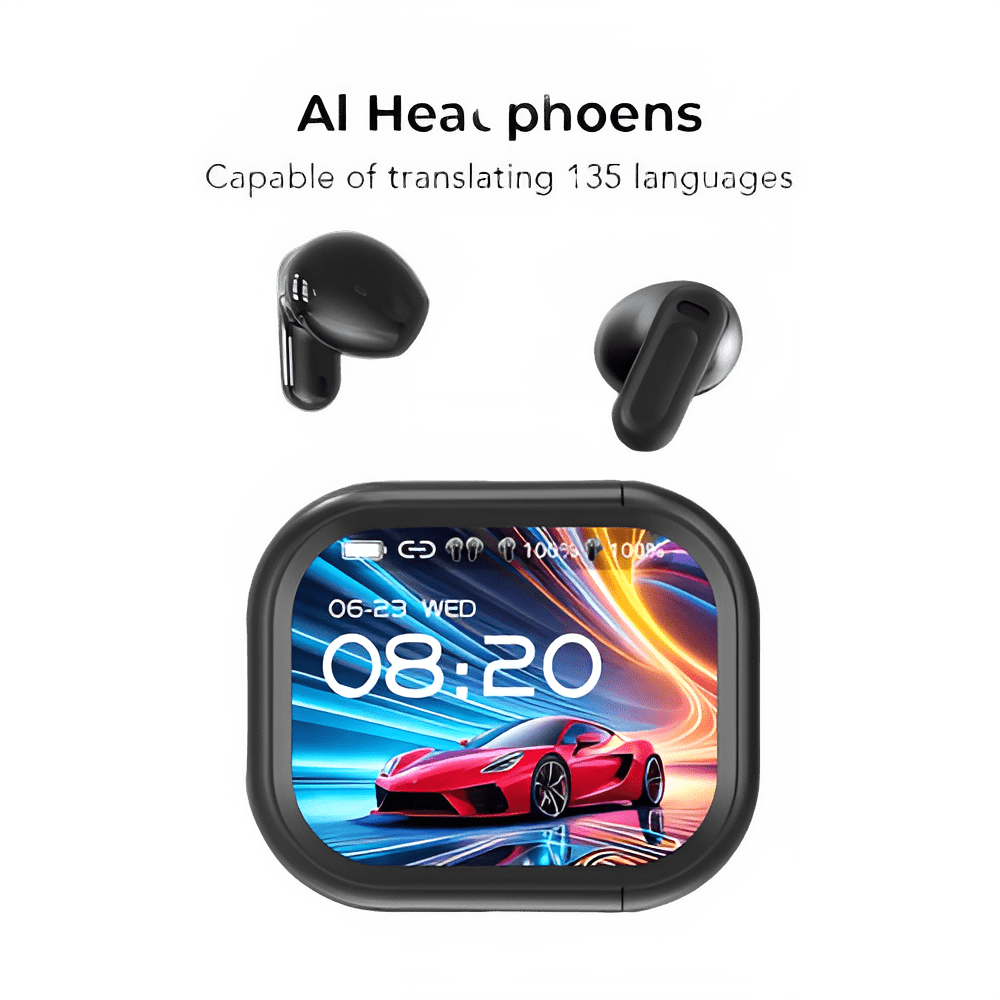 【HTC NE20】Écouteurs Bluetooth V6.0 avec traducteur IA, écran tactile LCD, longue durée de vie. - NGSHOP-ONE