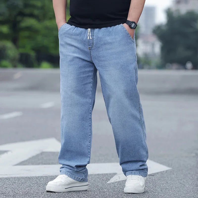 Jean oversize 8XL homme : streetwear ample et décontracté en coton respirant - NGSHOP-ONE