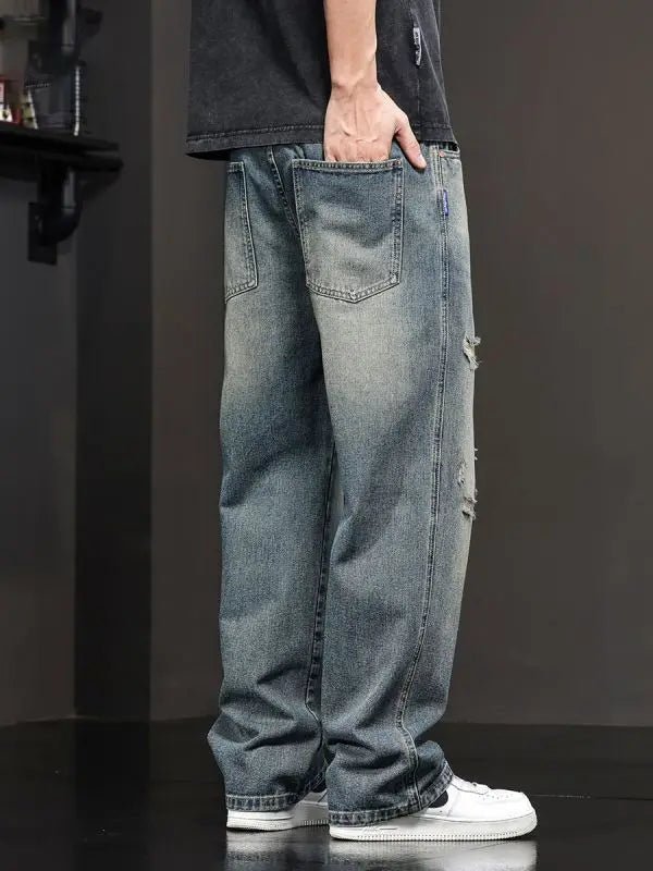 Jeans déchirés américains pour hommes: pantalon d'été confortable et décontracté - NGSHOP-ONE