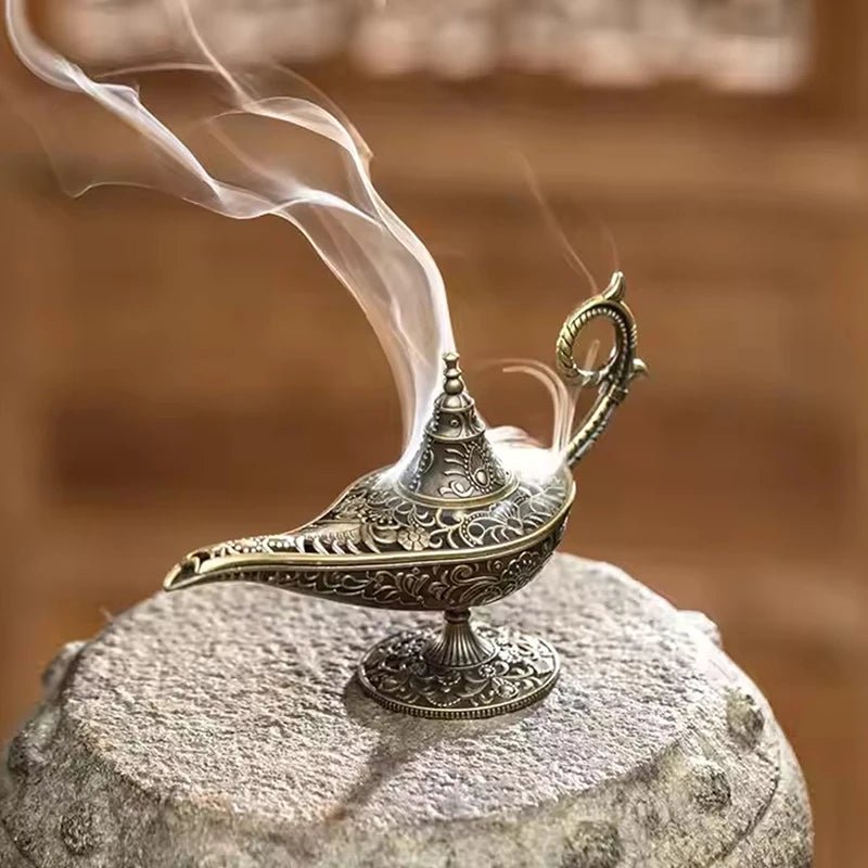 Lampe de style antique en métal pour encens et bougie parfumée, décoration intérieure arabe - NGSHOP-ONE