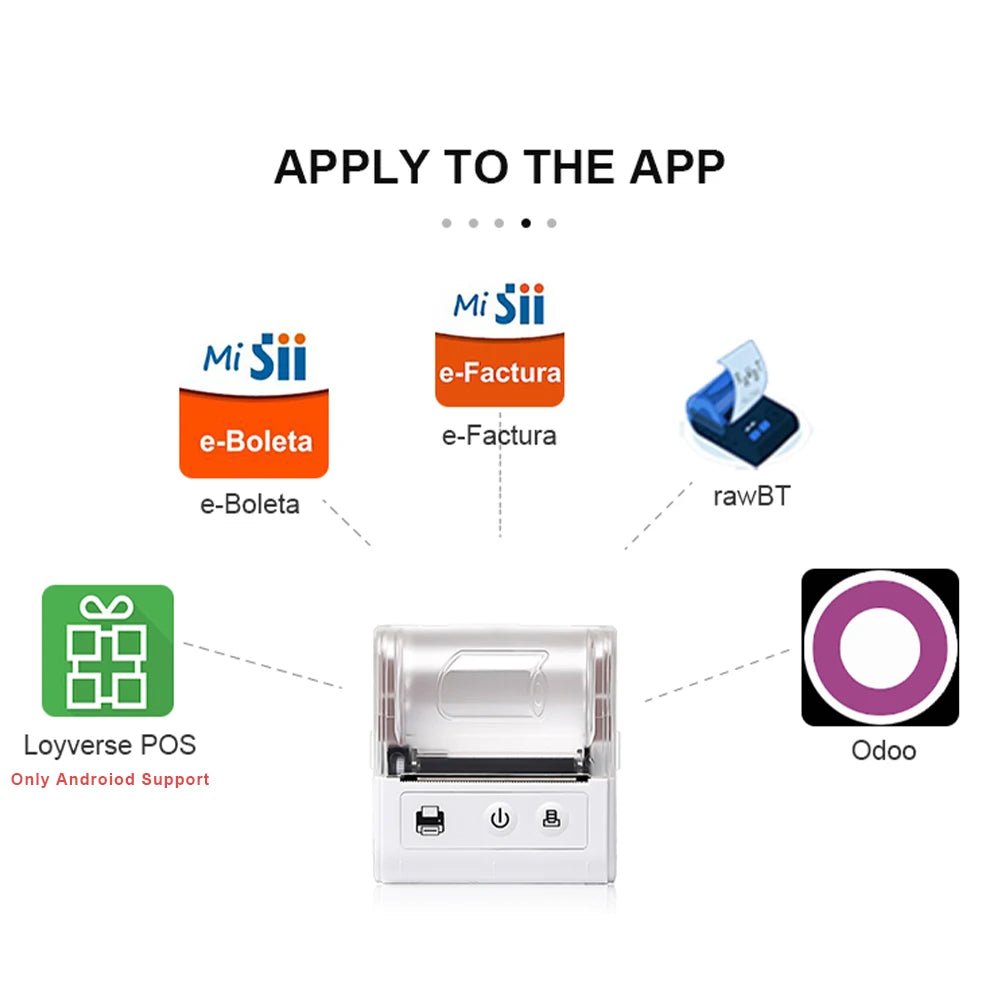 Mini Imprimante Thermique Portable Bluetooth 58mm pour iOS et Android - NGSHOP-ONE