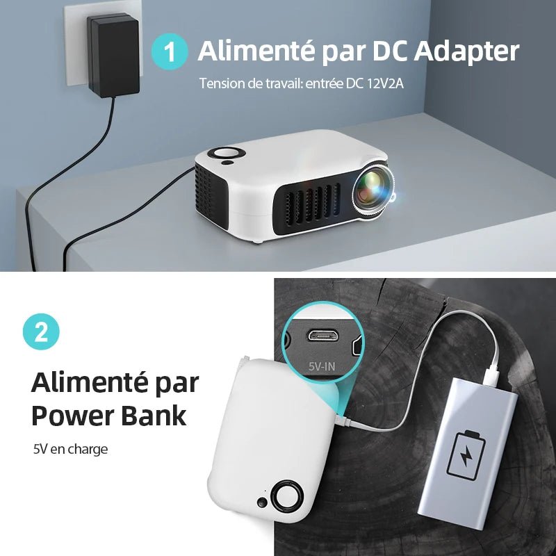 Mini Vidéoprojecteur Portable AUN A2000 LED Full HD 1080P - NGSHOP-ONE