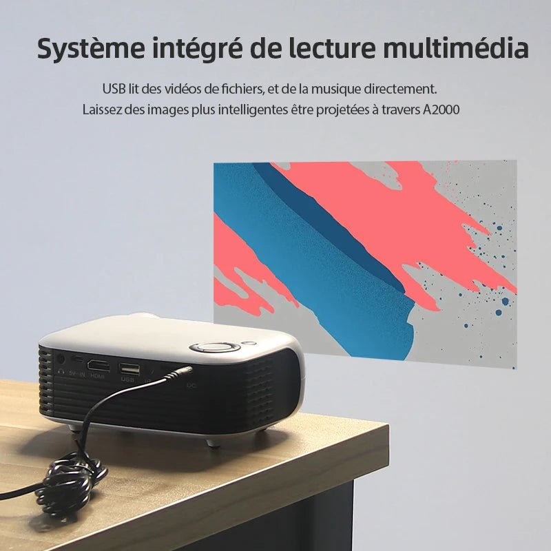 Mini Vidéoprojecteur Portable AUN A2000 LED Full HD 1080P - NGSHOP-ONE