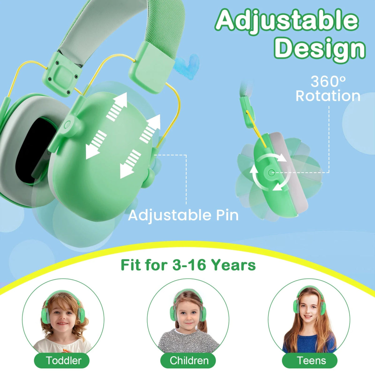 Casque antibruit pour enfants avec écouteurs insonorisés - NGSHOP-ONE