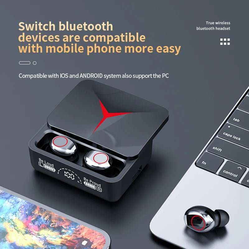 Ecouteurs sans fil Bluetooth 5.3 M90 Pro avec commandes tactiles. - NGSHOP-ONE