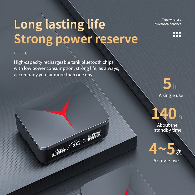 Ecouteurs sans fil Bluetooth 5.3 M90 Pro avec commandes tactiles. - NGSHOP-ONE