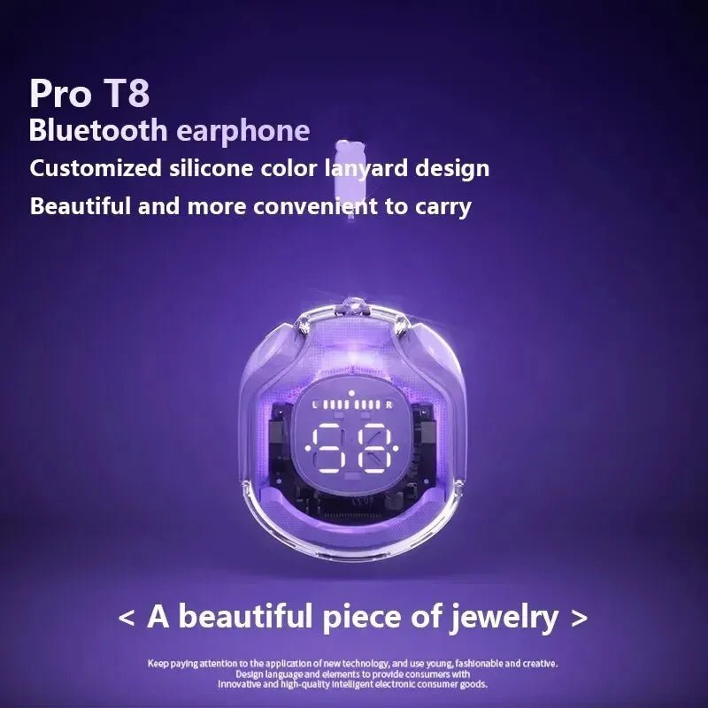 Ecouteurs sans fil Bluetooth T8 TWS 5.3 pour le sport et le jeu, commandes tactiles pour téléphones. - NGSHOP-ONE