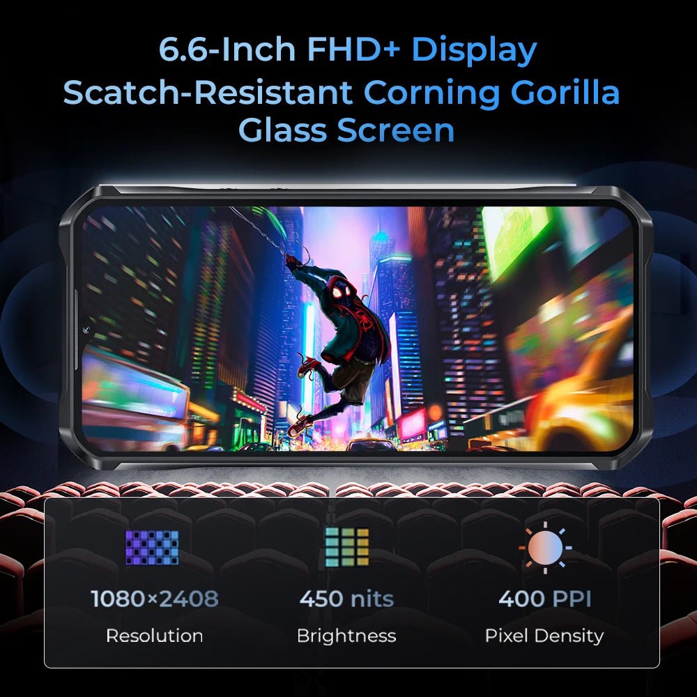 Oukitel WP33 Pro 5G: smartphone robuste 22 000 mAh, écran FHD+ 6,6" 64 MP, 33 W Dimensity 6100+ - NGSHOP-ONE