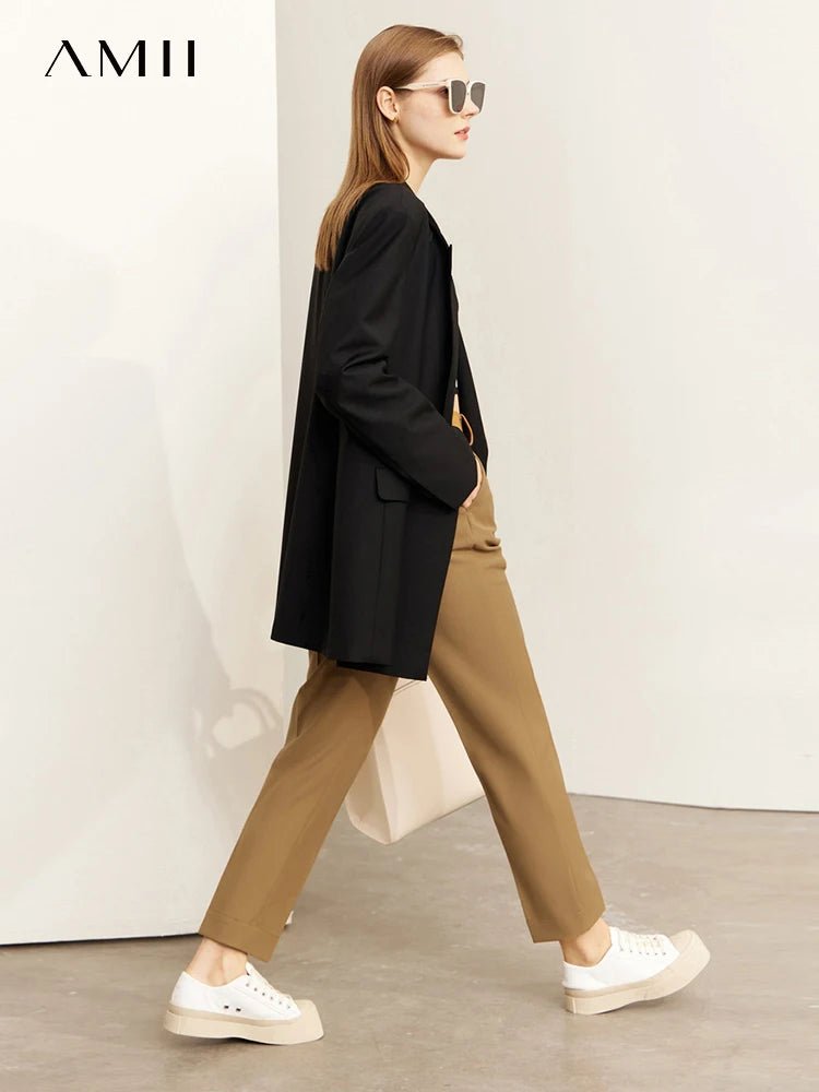 Pantalon de Bureau Femme Amii Coupe Droite Taille Haute - NGSHOP-ONE