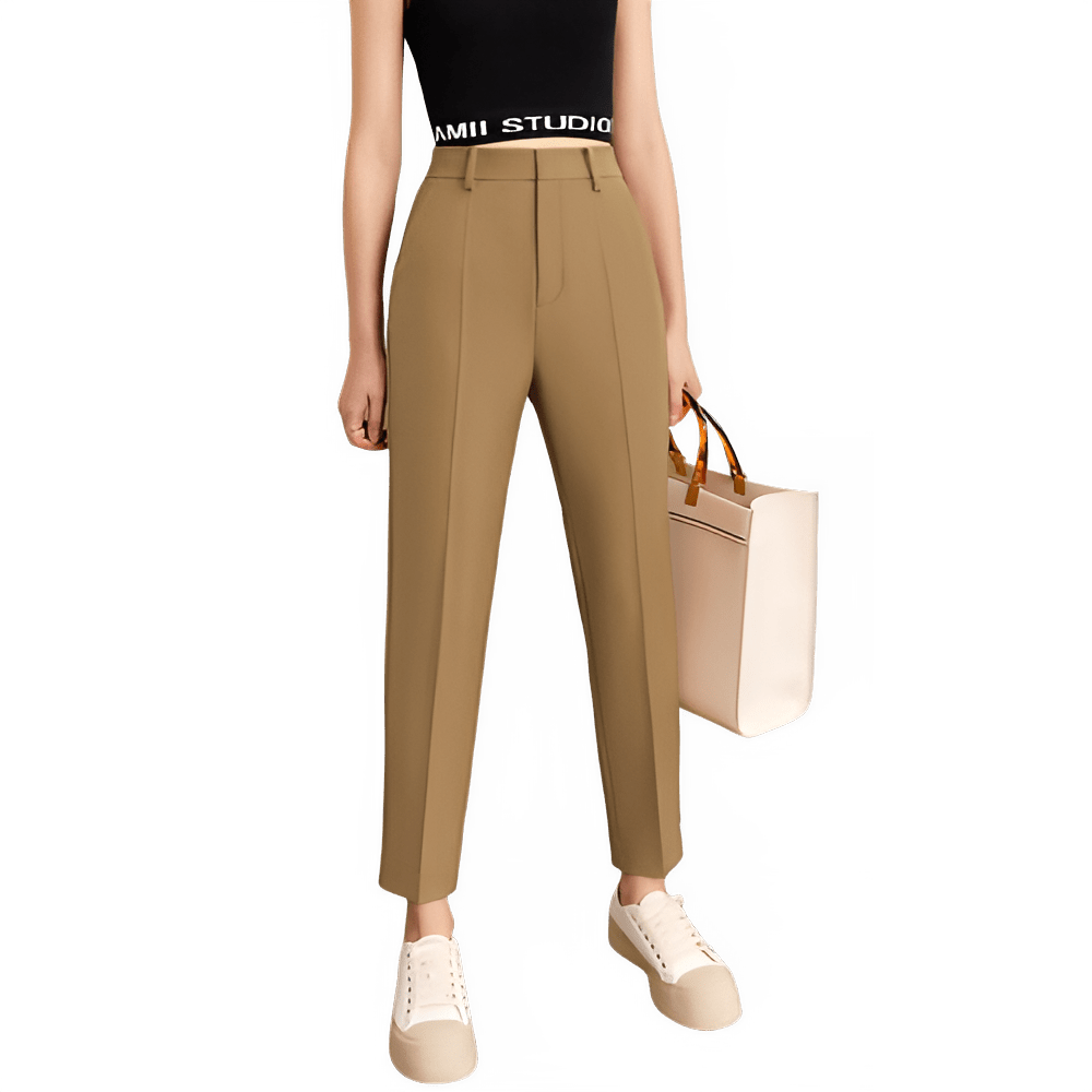 Pantalon de Bureau Femme Amii Coupe Droite Taille Haute - NGSHOP-ONE