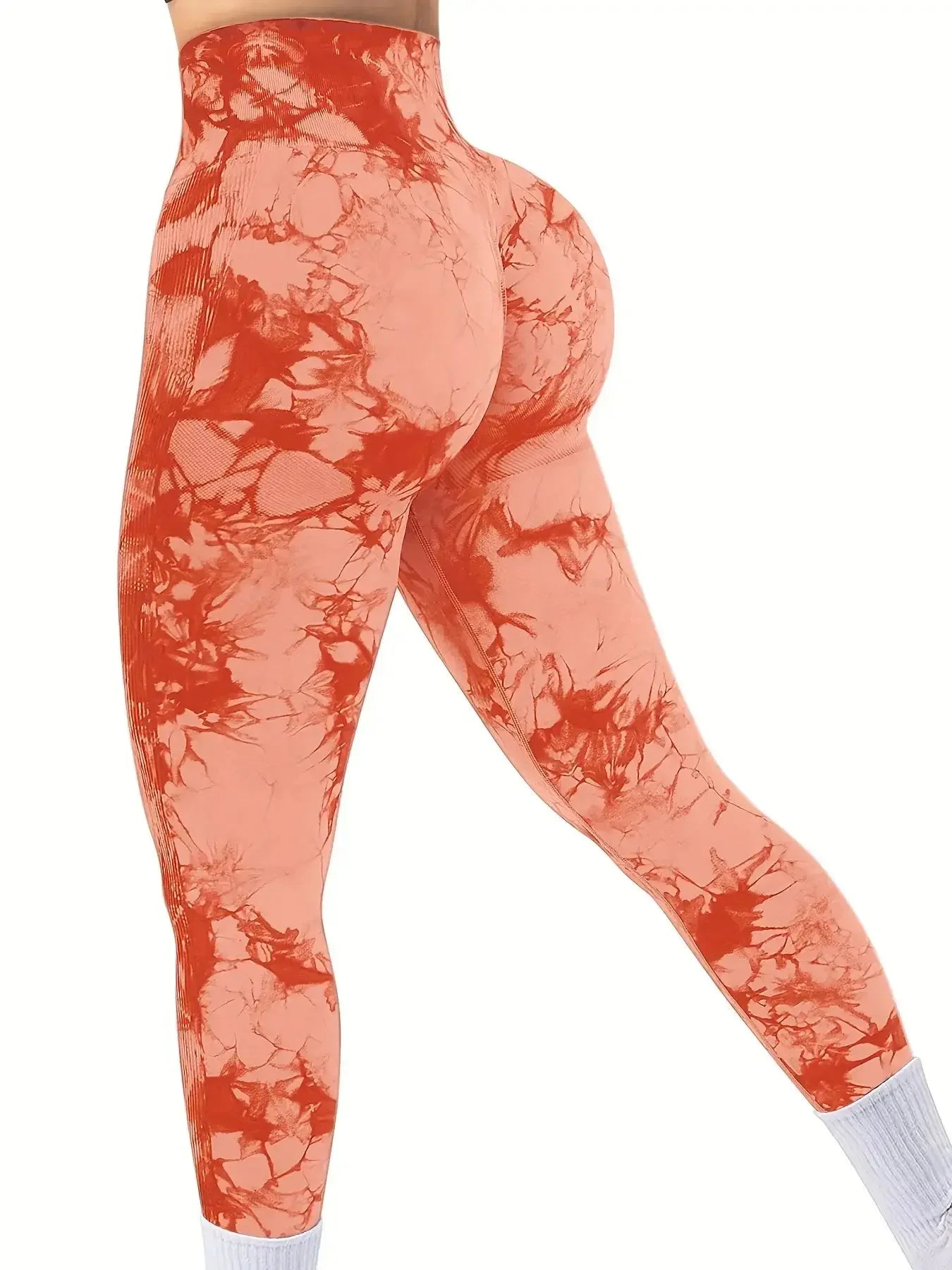 Pantalon de yoga stretch pour femme, sans coutures, effet pêche, taille haute - NGSHOP-ONE