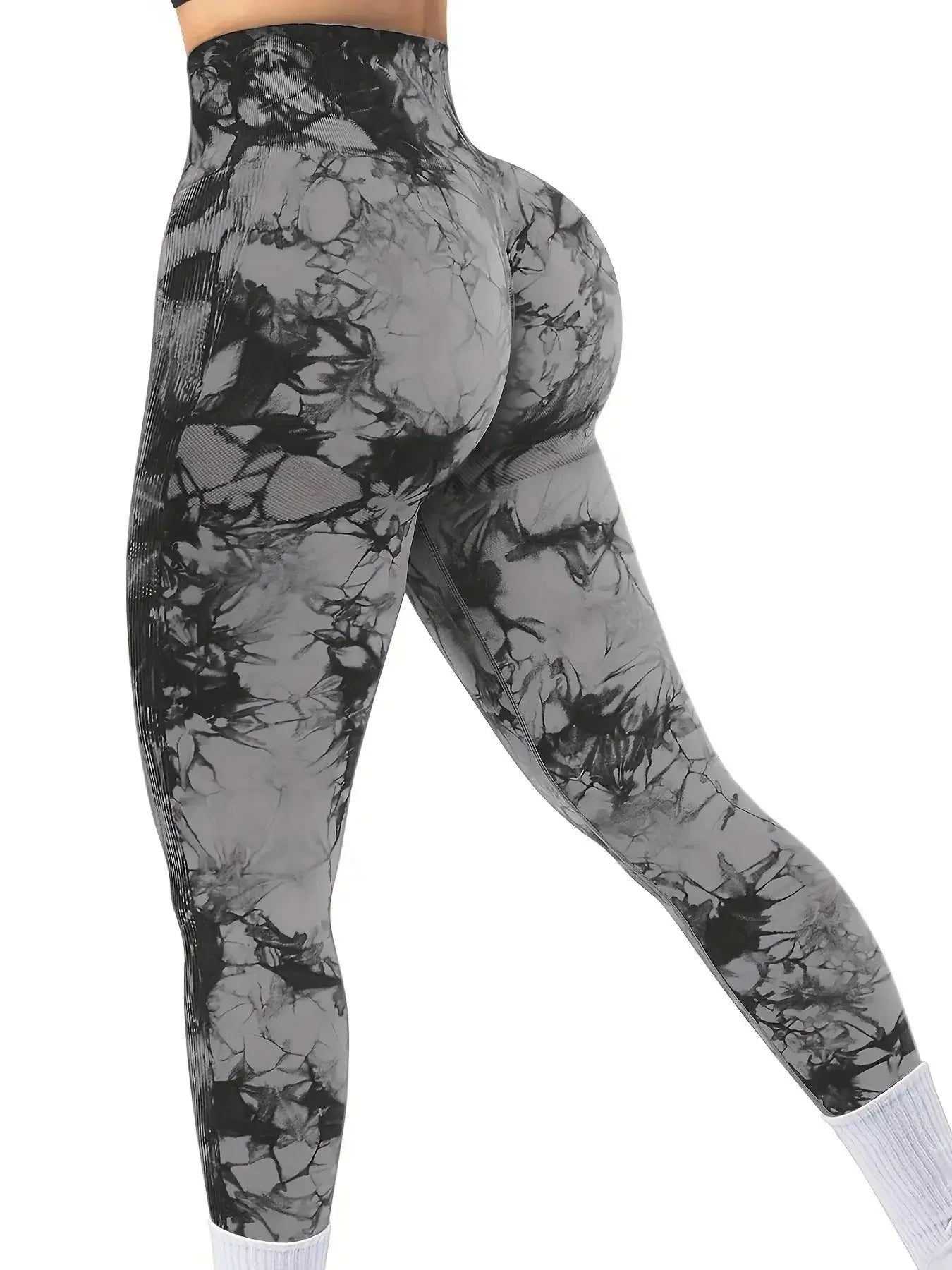 Pantalon de yoga stretch pour femme, sans coutures, effet pêche, taille haute - NGSHOP-ONE