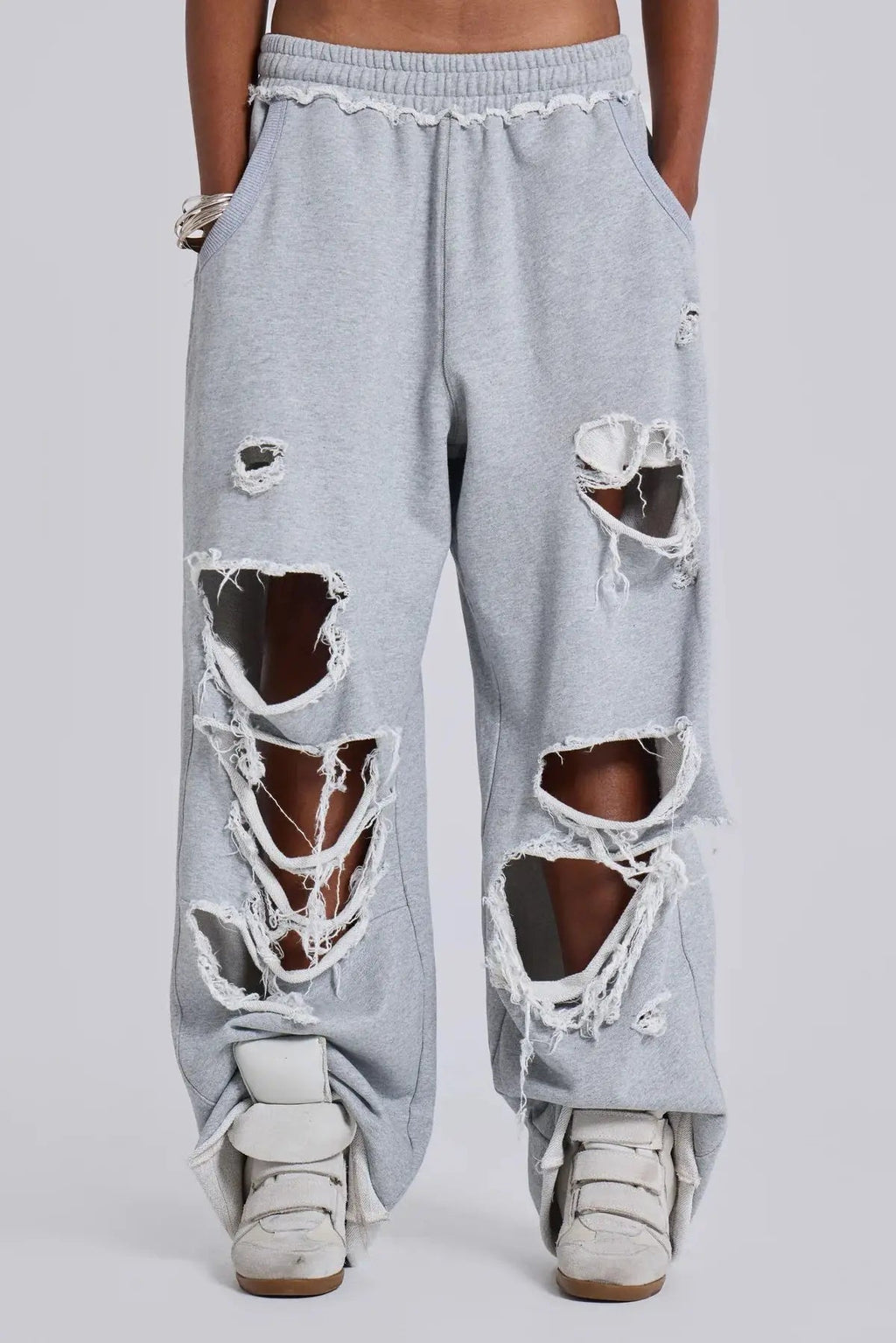 Pantalon gris de luxe pour femme, style chic et décontracté, style Y2K. - NGSHOP-ONE