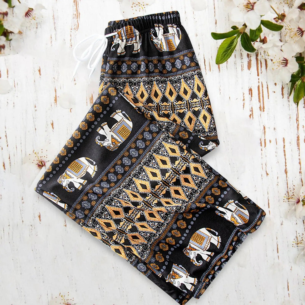 Pantalon Bohémien Haut de Gamme: Confortable, Élégant et Ajustable - Parfait pour l'Été! - NGSHOP-ONE
