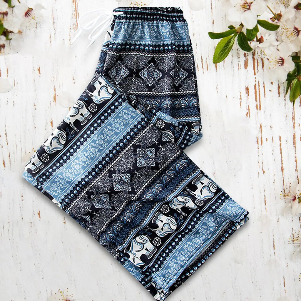 Pantalon Bohémien Haut de Gamme: Confortable, Élégant et Ajustable - Parfait pour l'Été! - NGSHOP-ONE