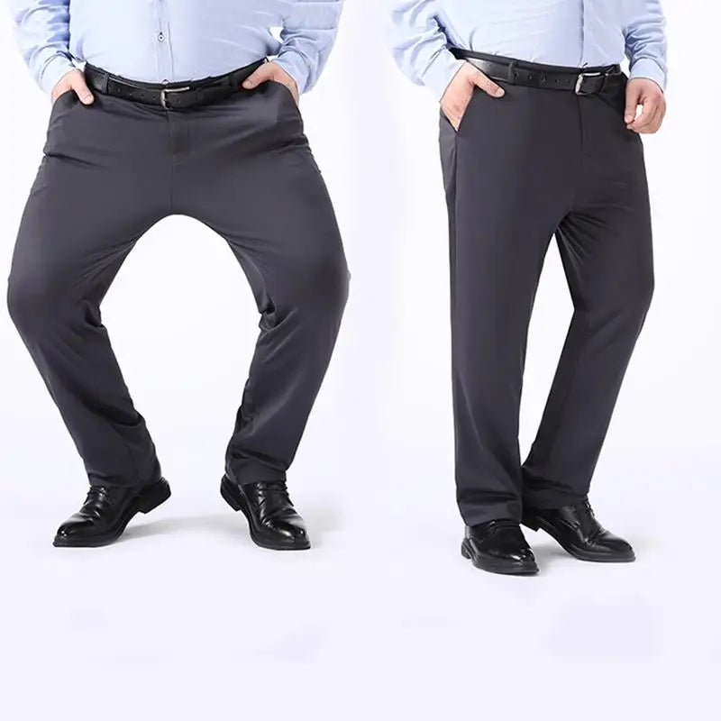 Pantalon long noir pour homme, grandes tailles 48, 50 et 52, style décontracté/affaires. - NGSHOP-ONE