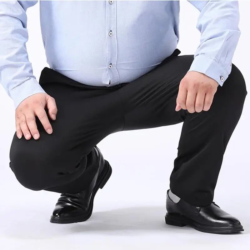 Pantalon long noir pour homme, grandes tailles 48, 50 et 52, style décontracté/affaires. - NGSHOP-ONE