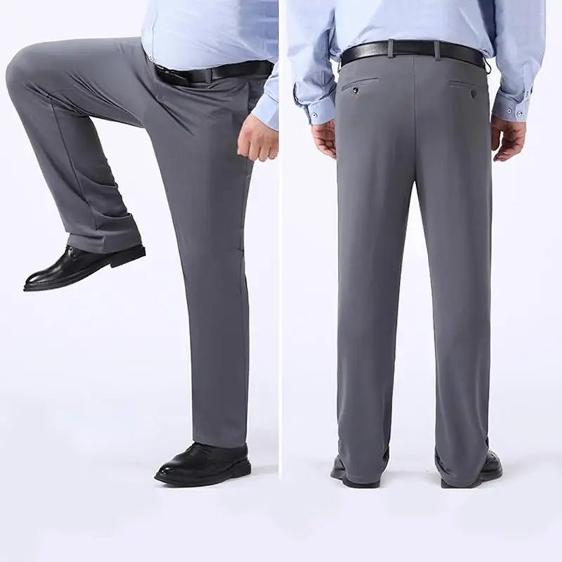 Pantalon long noir pour homme, grandes tailles 48, 50 et 52, style décontracté/affaires. - NGSHOP-ONE