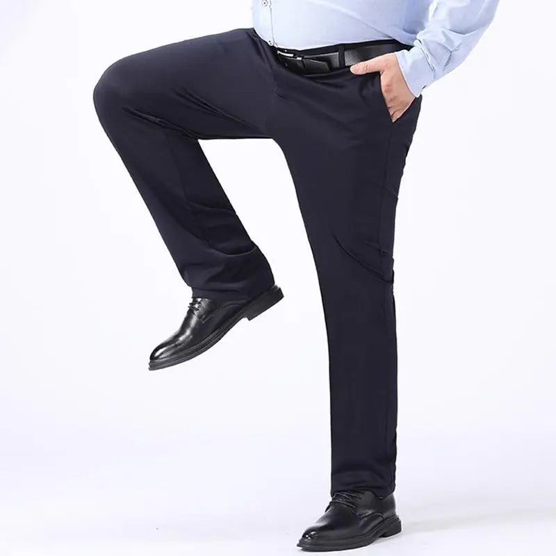 Pantalon long noir pour homme, grandes tailles 48, 50 et 52, style décontracté/affaires. - NGSHOP-ONE