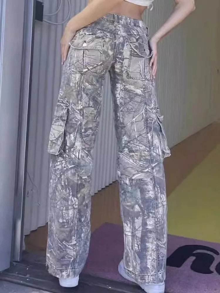 Pantalon palazzo large et taille haute pour femme, en satin fuchsia brillant, style décontracté - NGSHOP-ONE