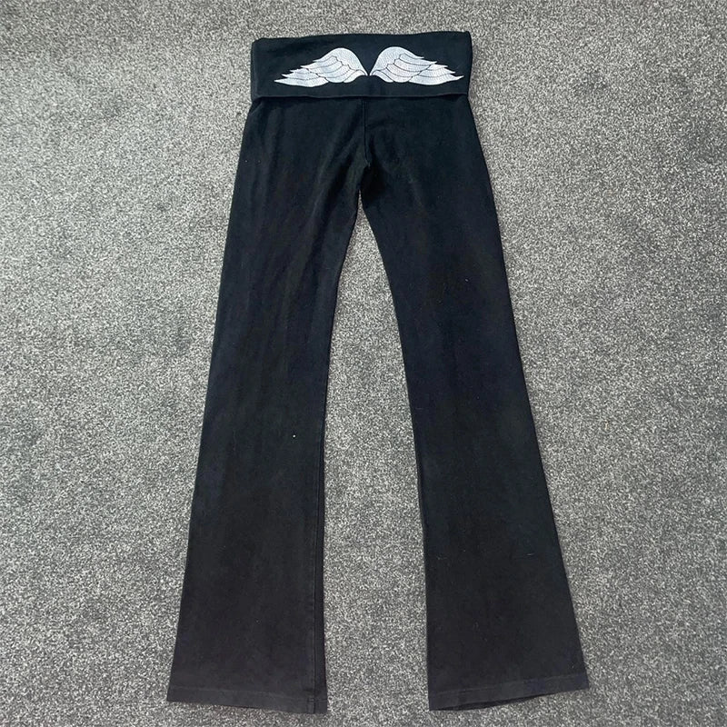 Pantalon slim ondulé style Emo, confortable et esthétique pour un look vintage Y2K - NGSHOP-ONE