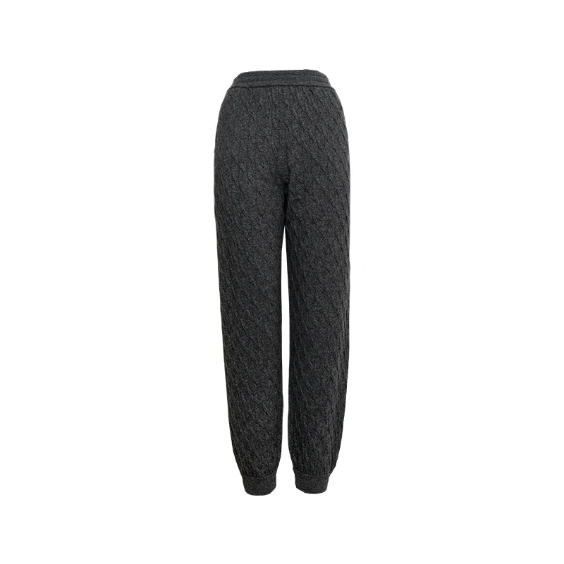 Pantalons pour femmes en cachemire 100 % avec cordon de serrage élastique à la taille - NGSHOP-ONE