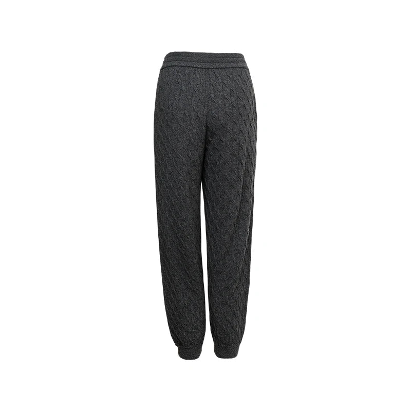 Pantalons pour femmes en cachemire 100 % avec cordon de serrage élastique à la taille - NGSHOP-ONE