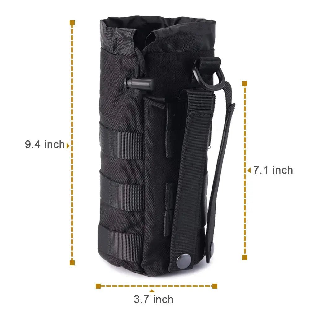Pochette porte-bouteille d'eau en filet pour sport et voyages, tactique Molle à cordon - NGSHOP-ONE