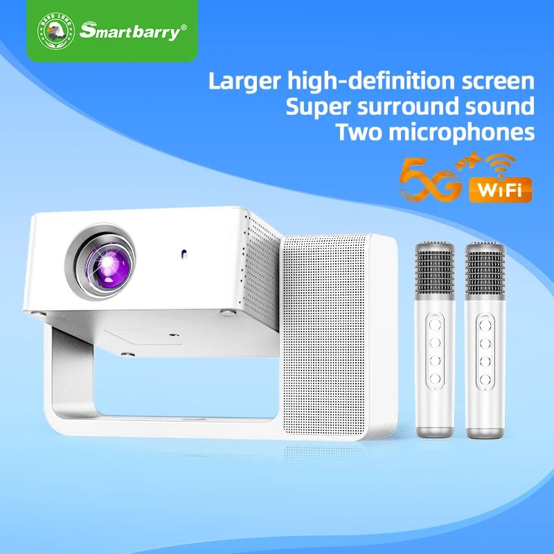 Projecteur 3-en-1 Ultra 300 pouces Full HD 1080p, Android, WiFi 6, home cinéma - NGSHOP-ONE