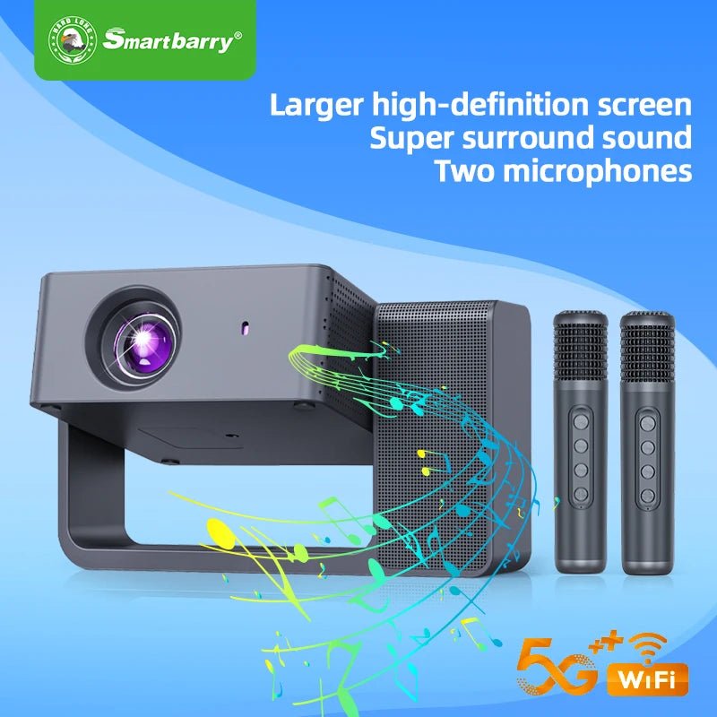 Projecteur 3-en-1 Ultra 300 pouces Full HD 1080p, Android, WiFi 6, home cinéma - NGSHOP-ONE