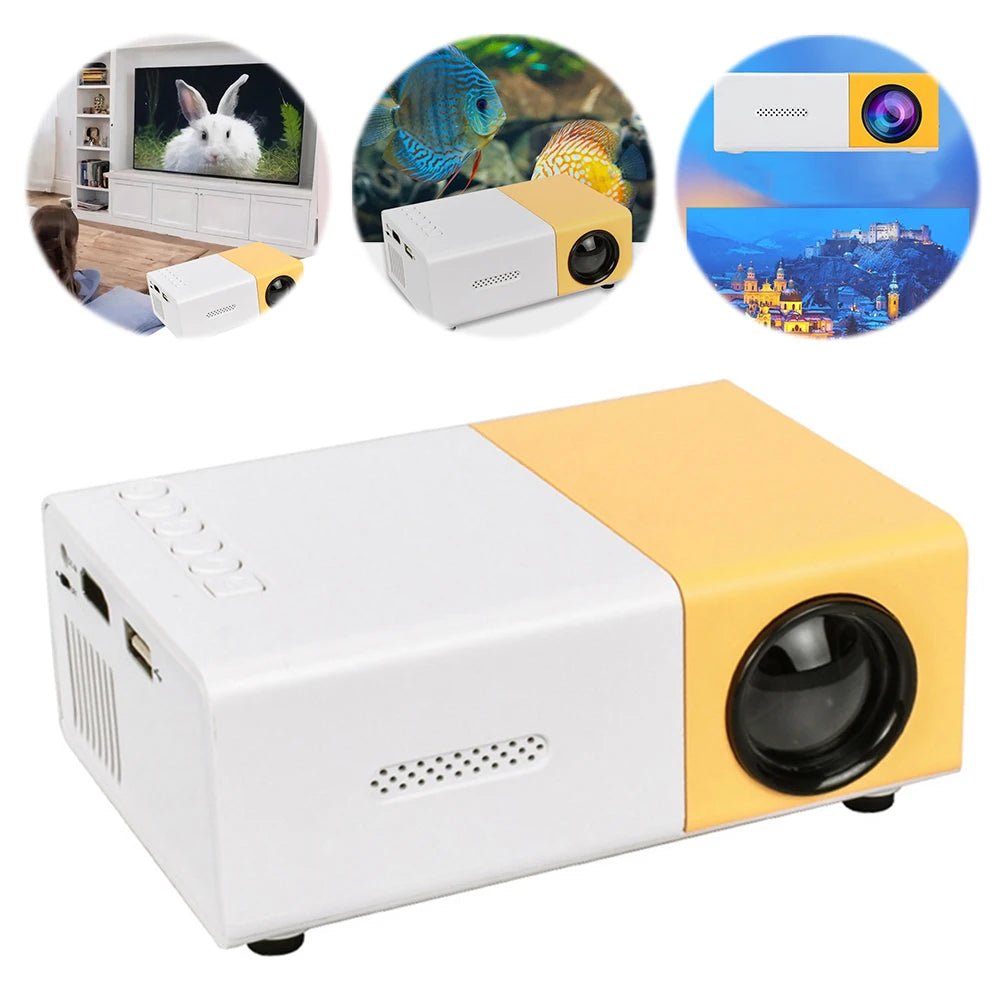 Projecteur LED Mini HD 1080P Portable 400 Lumens HDMI USB AV TF - NGSHOP-ONE