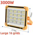 Projecteur LED Solaire Portable 3000W Rechargeable Magnétique pour Chantier - NGSHOP-ONE