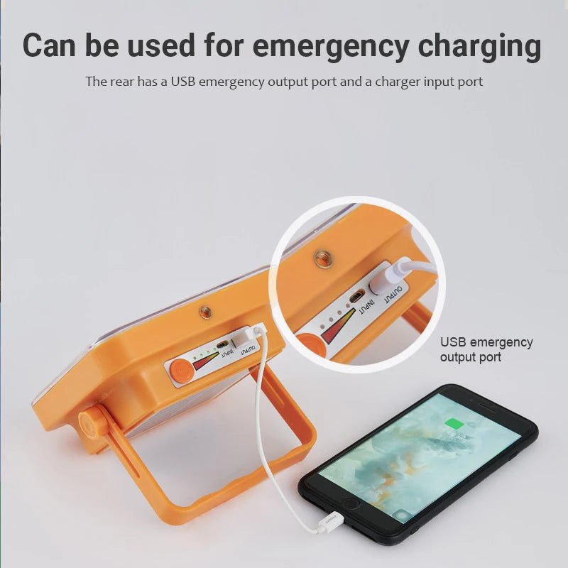 Projecteur LED Solaire Portable 3000W Rechargeable Magnétique pour Chantier - NGSHOP-ONE