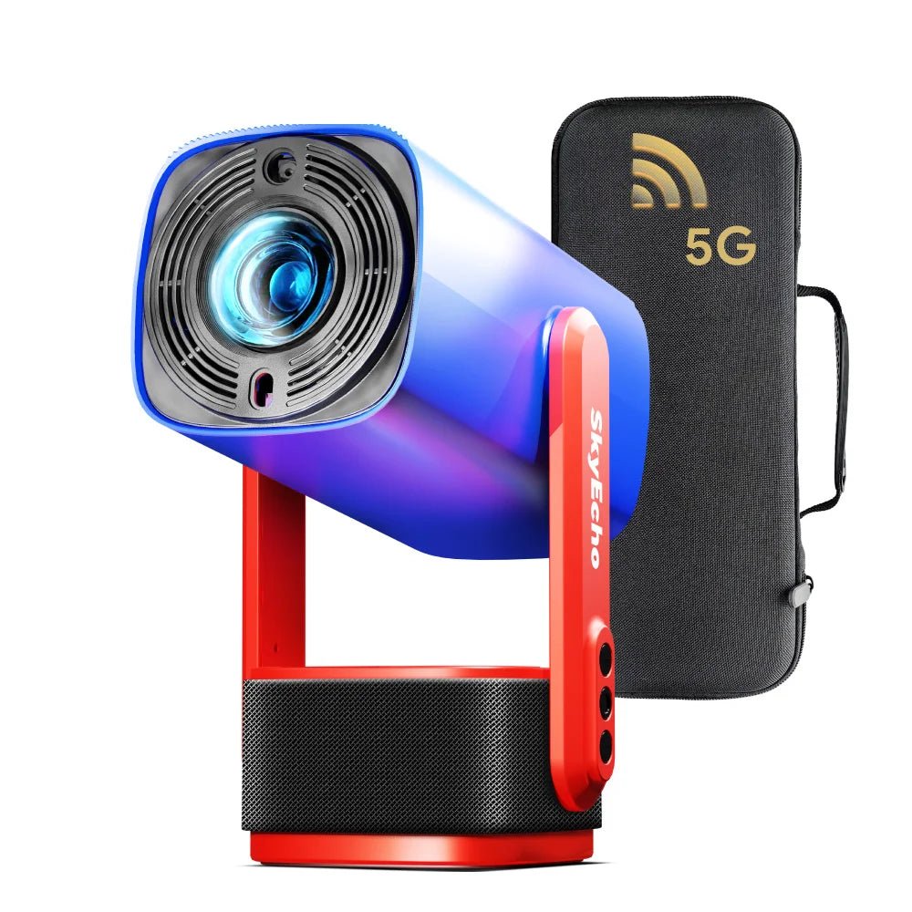 Projecteur SkyEcho Mini 1080p pour home cinéma, 4K, Android, 150'', Wi-Fi, Bluetooth 5.2 - NGSHOP-ONE