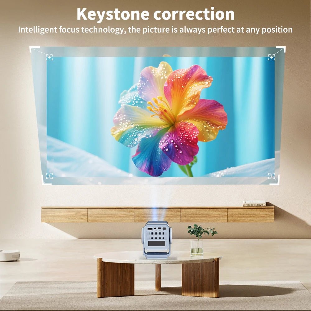 Projecteur vidéo portable DESS 4K double WiFi 6 intelligent Android 13 pour un home cinéma parfait - NGSHOP-ONE