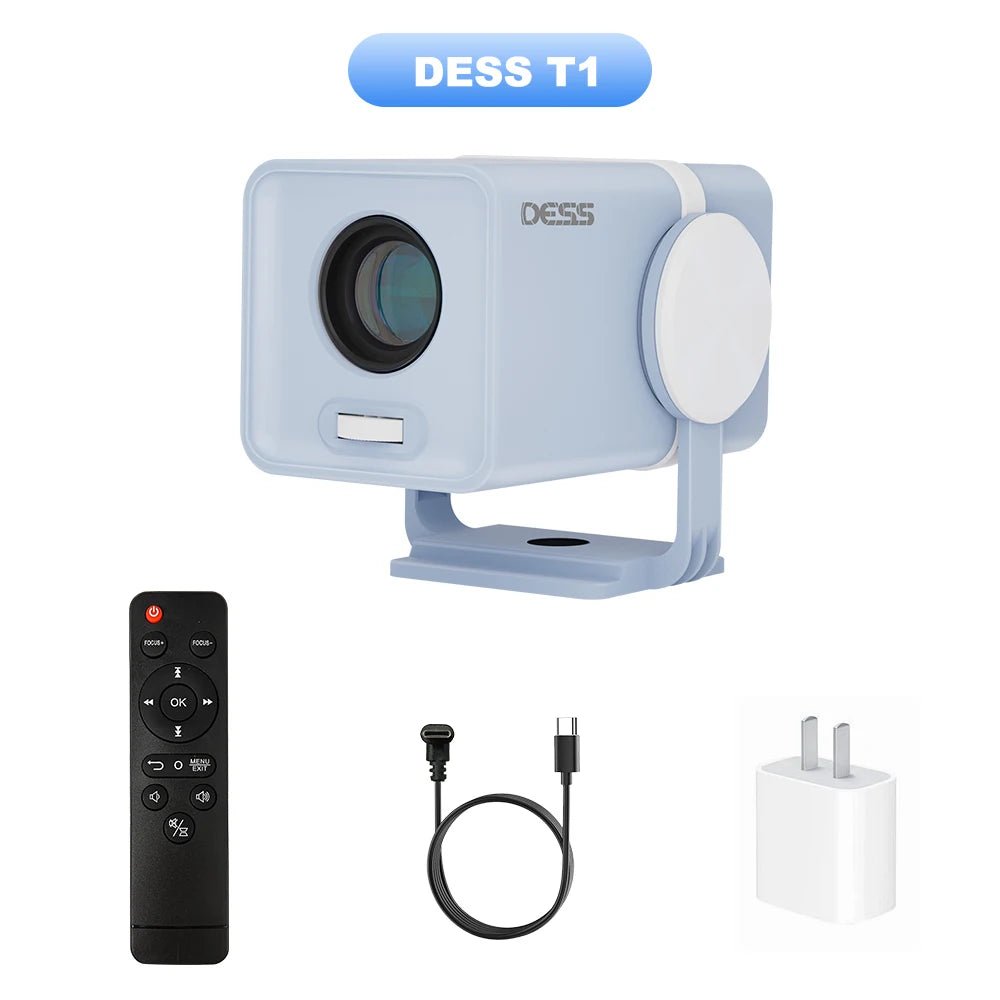 Projecteur vidéo portable DESS 4K double WiFi 6 intelligent Android 13 pour un home cinéma parfait - NGSHOP-ONE