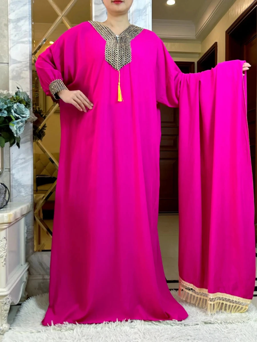 Robe longue d'automne à manches longues en coton pour femmes - NGSHOP-ONE