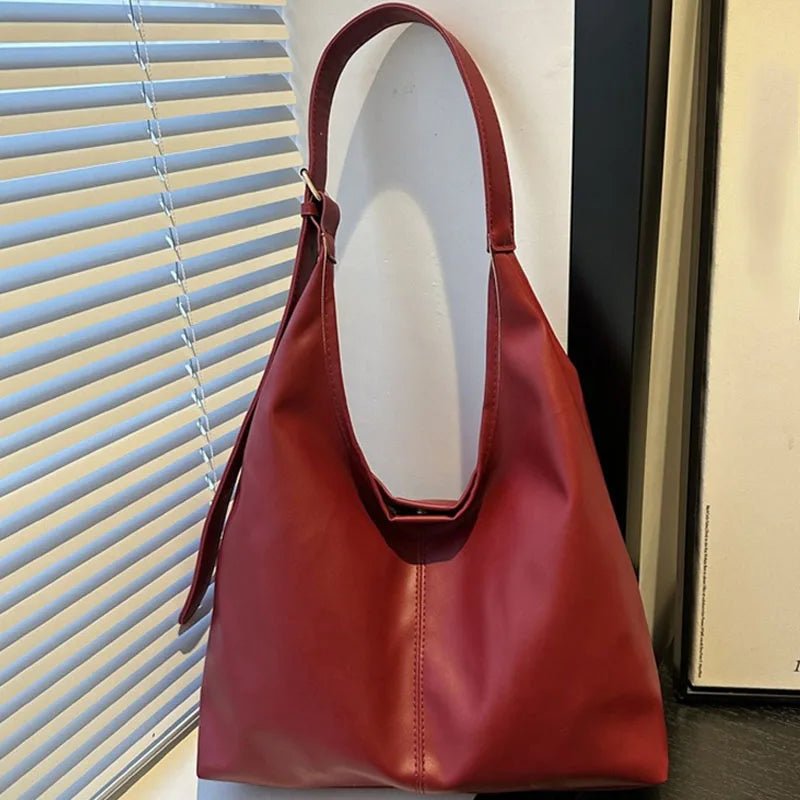 Sac Cabas Seau en Cuir PU à Grande Capacité Rétro - NGSHOP-ONE